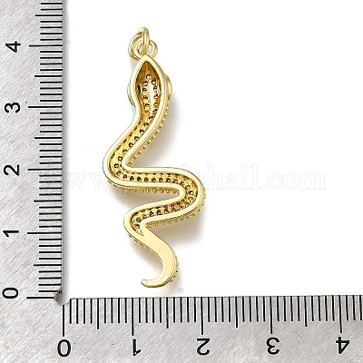 Латунные микропаве прозрачные подвески с фианитом ZIRC-I070-007G-1