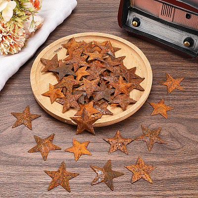 60 шт. 3 стиля звездные ржавые железные большие подвески IFIN-GF0001-13B-1