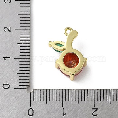 Латунные микро проложить кубического циркония подвески KK-P290-02D-G-1