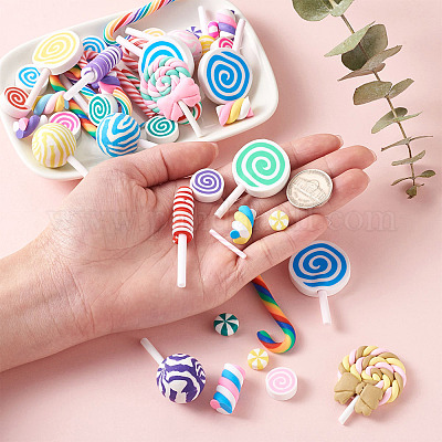 Кабошоны из полимерной глины ручной работы CLAY-TA0001-06-1