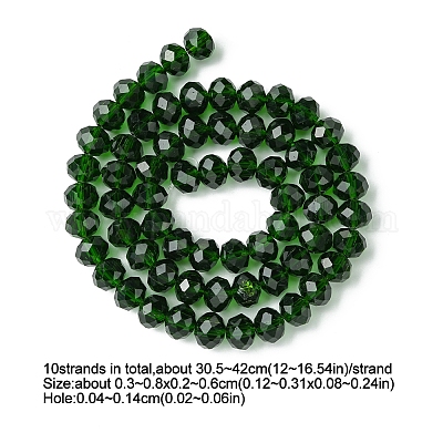 Стеклянные бусины с гальваническим покрытием  EGLA-FS0001-42B-1