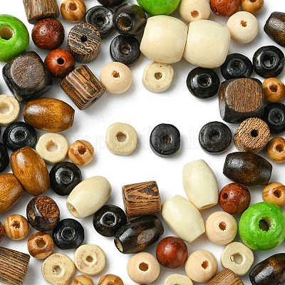 15 стиль бусины из натурального дерева WOOD-FS0001-34-1