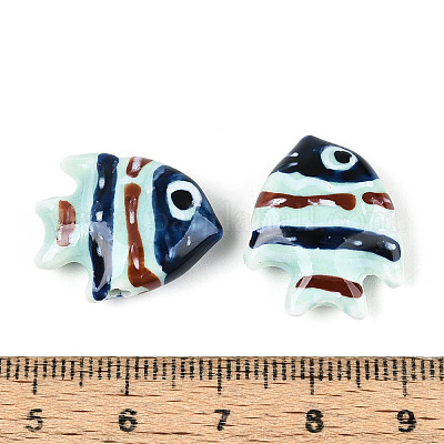 Фарфоровые бусины ручной работы&nbsp;PORC-N009-08I-1