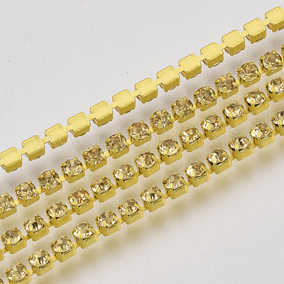 Электрофорез железные стразы цепочки из страз CHC-Q009-SS12-B09-1