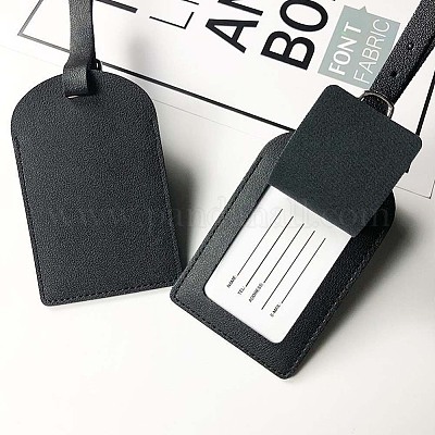 Вырезанная полая бирка для багажа из искусственной кожи 4 шт. OFST-CL0001-01A-03-1