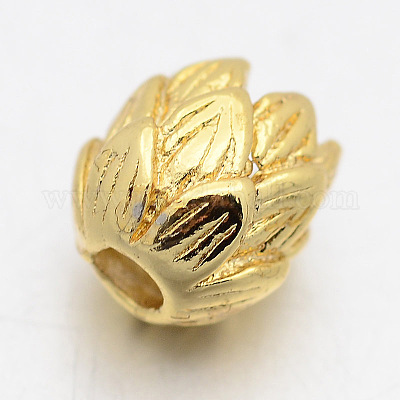 Латунь лотоса бисером KK-F0292-13-1