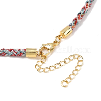 Изготовление ожерелий из круглого нейлонового хлопкового шнура диаметром 3.5 мм NJEW-C106-03G-12-1