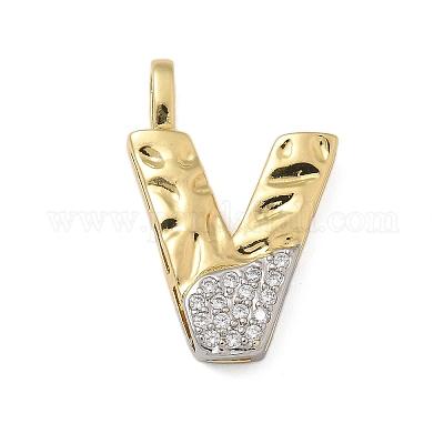 Латунные микро проложить кубического циркония подвески KK-B126-02G-V-1