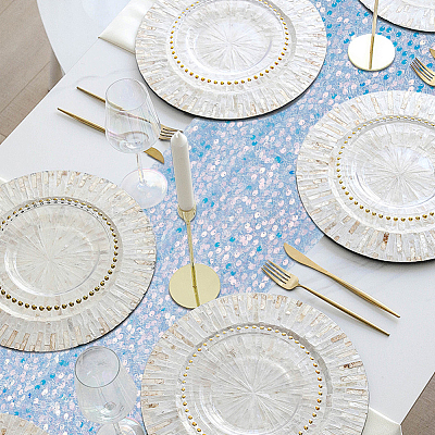 Дорожки для стола из полиэстера с блестками AJEW-WH20080-48A-1