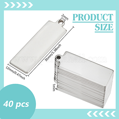 40 шт. подвески из нержавеющей стали 201 STAS-BC0004-06A-1