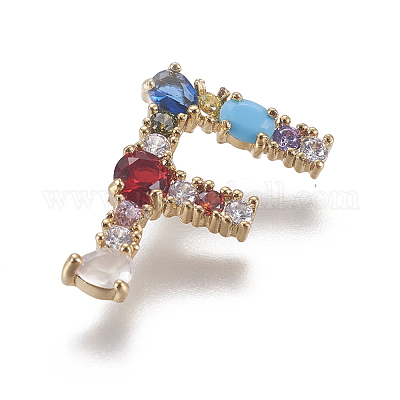 Подвески латунные горный хрусталь X-ZIRC-E517-04F-G-1