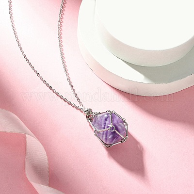 Мешочек для макраме из нержавеющей стали 304 NJEW-JN04468-04-1