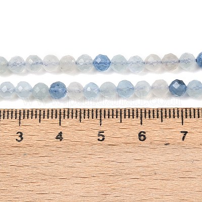 Природные Аквамарин бисер нитей&nbsp;G-F509-10-4mm-A-1