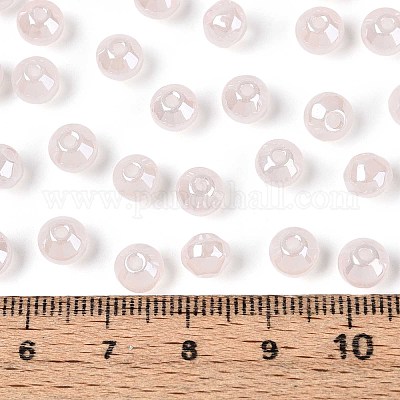 Непрозрачные цветные стеклянные бусины SEED-N007-34C-1