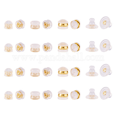 24 шт. 4 стиля латунных ушных гаек FIND-TA0006-59-1