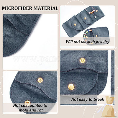 Бархатные мешочки с клапаном для украшений TP-WH0007-12G-02-1