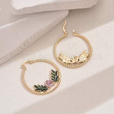 201 повседневные геометрические серьги-кольца в стиле ретро из нержавеющей стали ER1344-2-1