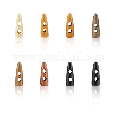 80 шт. 8-х цветные деревянные пуговицы с 2 отверстиями WOOD-GF0002-35C-1