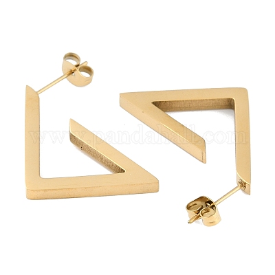 Серьги-гвоздики из нержавеющей стали 304 EJEW-S224-01G-03-1