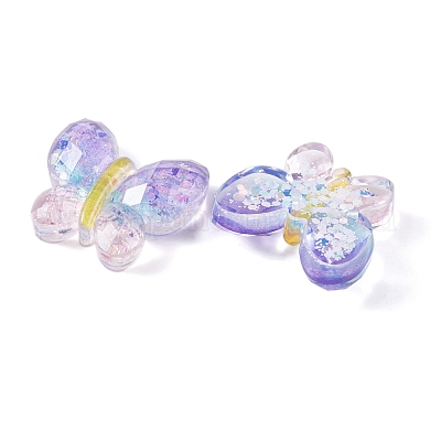 Прозрачные кабошоны бабочки из эпоксидной смолы CRES-M034-02A-1