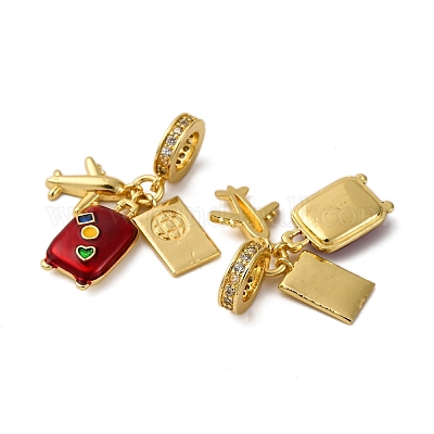 Латунные микро проложить кубического циркония подвески KK-D390-03G-1