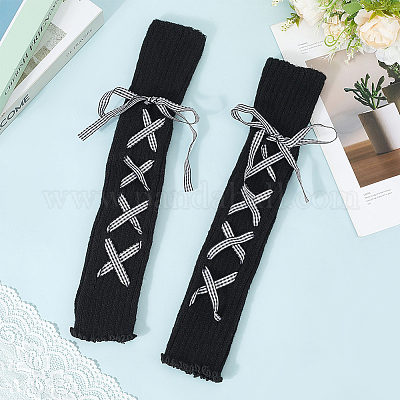 Рукава из поликоттона с бантом AJEW-WH20042-84D-1