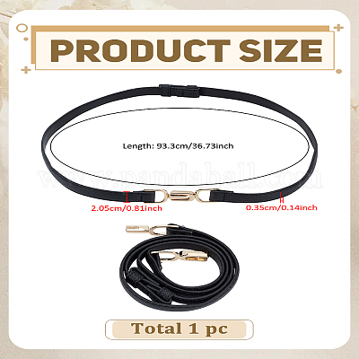 Поясной ремень из искусственной кожи с пряжками из сплава&nbsp;AJEW-LP0007-46B-1