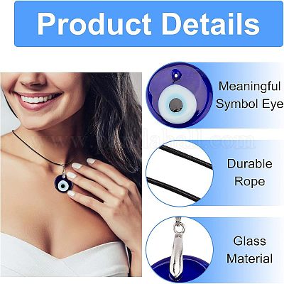 Наборы для изготовления подвесок-ожерельев от злых глаз своими руками DIY-NB0004-78-1