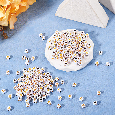 Непрозрачные акриловые бусины MACR-TAG0001-07O-1