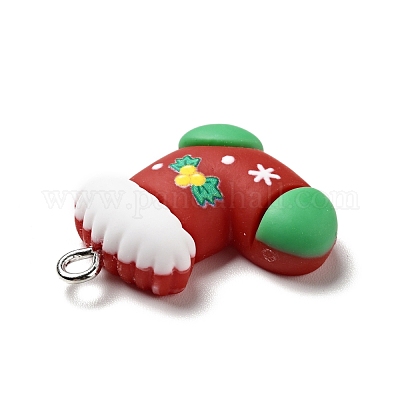 Рождественские подвески из непрозрачной смолы RESI-G043-A10-1