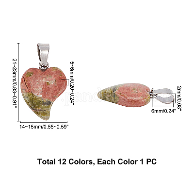 Природные и синтетические смешанные подвески драгоценных камней G-PH0001-30P-1