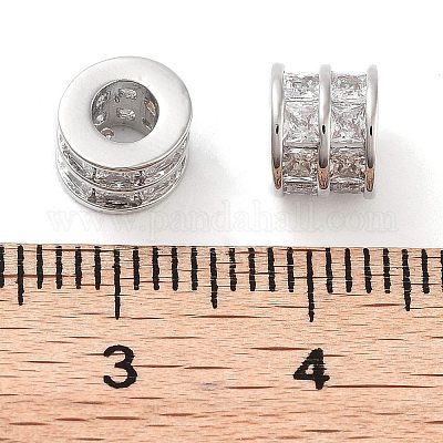 Латунные микропаве из прозрачного кубического циркония KK-U028-20P-1