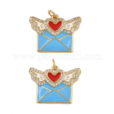 Латунные микро проложить кубического циркония подвески KK-L241-04G-1