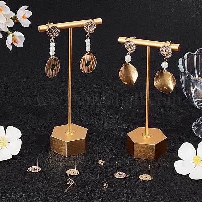 20 шт. латунные серьги-гвоздики KK-BBC0007-06-1