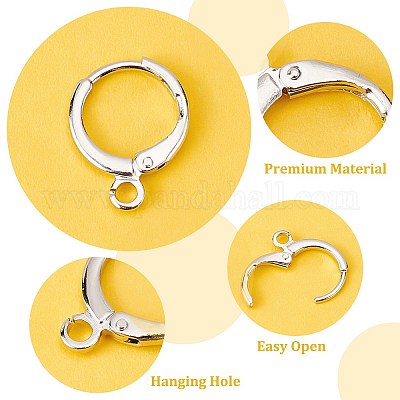 25 пара латунных сережек-колец Huggie Hoop KK-CN0001-84-1