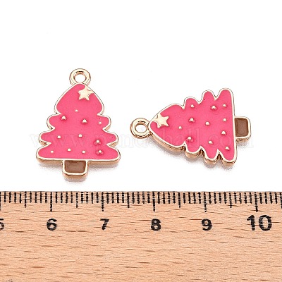 Подвески из эмали из сплава с рождественской тематикой X-ENAM-T021-17KCG-1