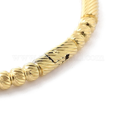 Браслеты с пазами и шарнирами из нержавеющей стали 304 с ионным покрытием (IP) BJEW-P313-02G-1