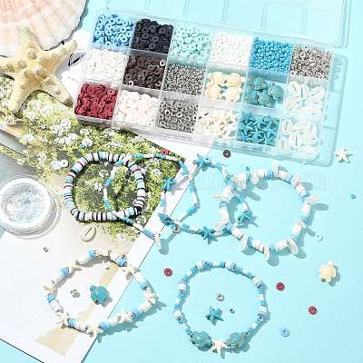 Наборы для самостоятельного изготовления бижутерии в стиле океана DIY-FS0009-75-1