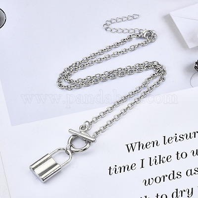 (продажа фабрики ювелирных изделий) ожерелья из цинкового сплава с подвеской NJEW-N047-001-RS-1