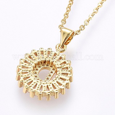 Ожерелья с подвесками из нержавеющей стали 304 NJEW-H486-30G-D-1