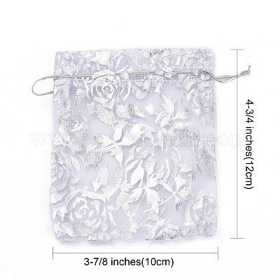 Розы из органзы мешки печатается X-OP-R021-10x12-03-1