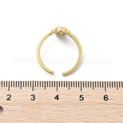 Открытые манжеты с прозрачным фианитом RJEW-A061-03G-1