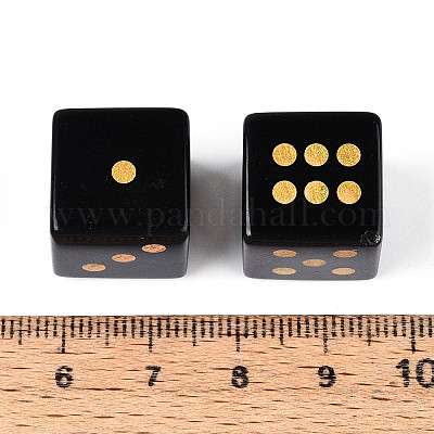 Кубики из натурального обсидиана T144-07F-1