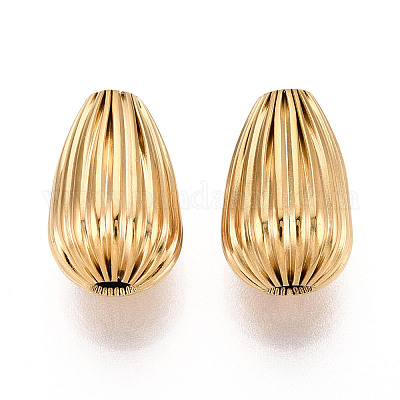 Текстурированные бусины из нержавеющей стали 304 STAS-T072-12G-1