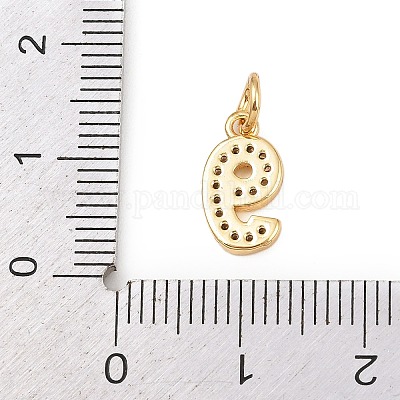 Латунные микропаве прозрачные кубические циркониевые подвески KK-G544-04G-09-1