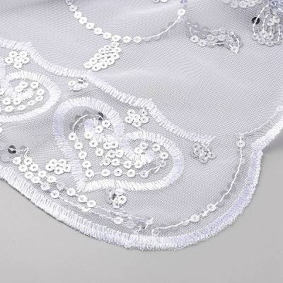 Съемная шаль из полиэстера с пайетками&nbsp;AJEW-WH20072-20A-02-1