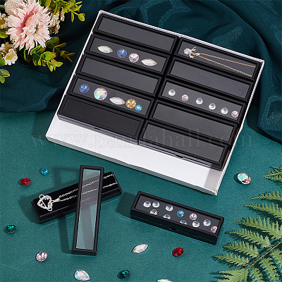 Коробки из искусственной кожи с прозрачным стеклянным окном CON-WH0095-118-1