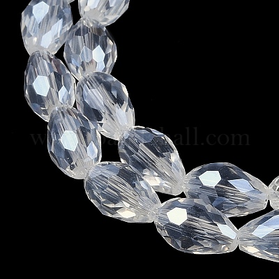 Прозрачные стеклянные бусины гальваническим пряди EGLA-N013-T10mm-B01-1