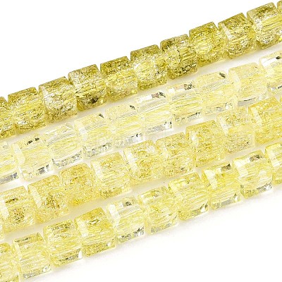 Хрустящие прозрачные стеклянные бусины нити GLAA-N062-6mm-05-1