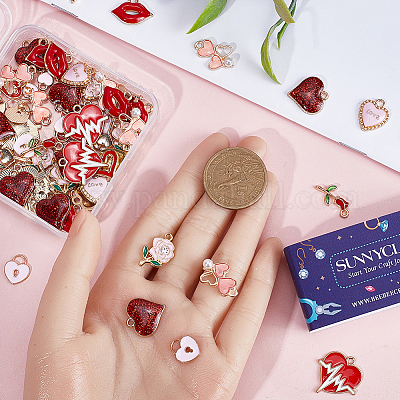 Подвески из сплава эмали 80шт 10 стиля ENAM-SC0004-52-1